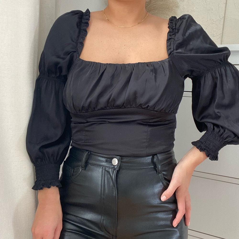 satin corset style crop top
